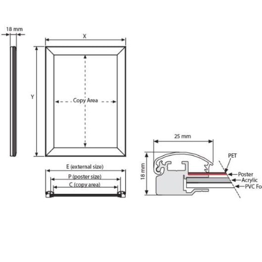 LED Slim Snapframe Lightbox