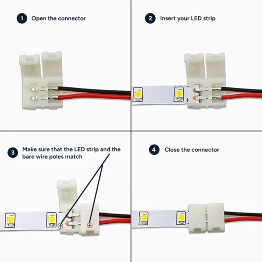 2 Pin LED Strip Connector to Wire