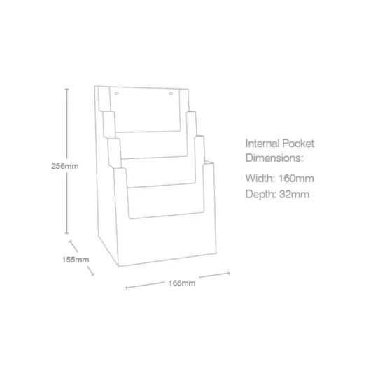 4 Tier A5 Portrait Brochure Holder