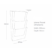 3 Tier A4 Portrait Wall Brochure Holder
