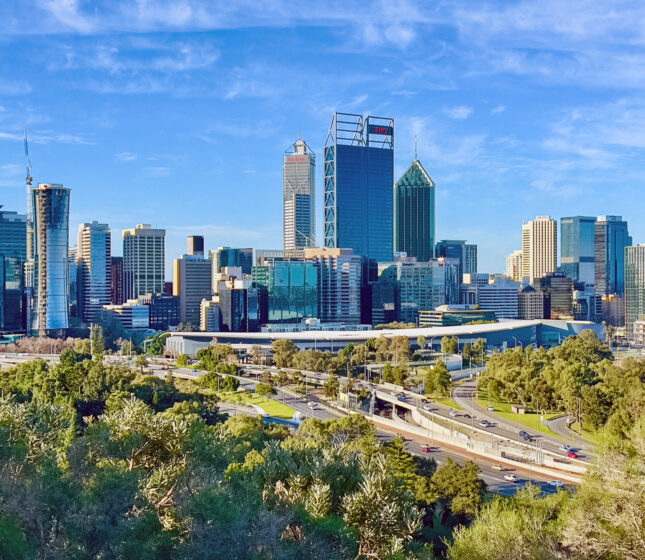 Perth CBD skyline from State War Memorial Lookout